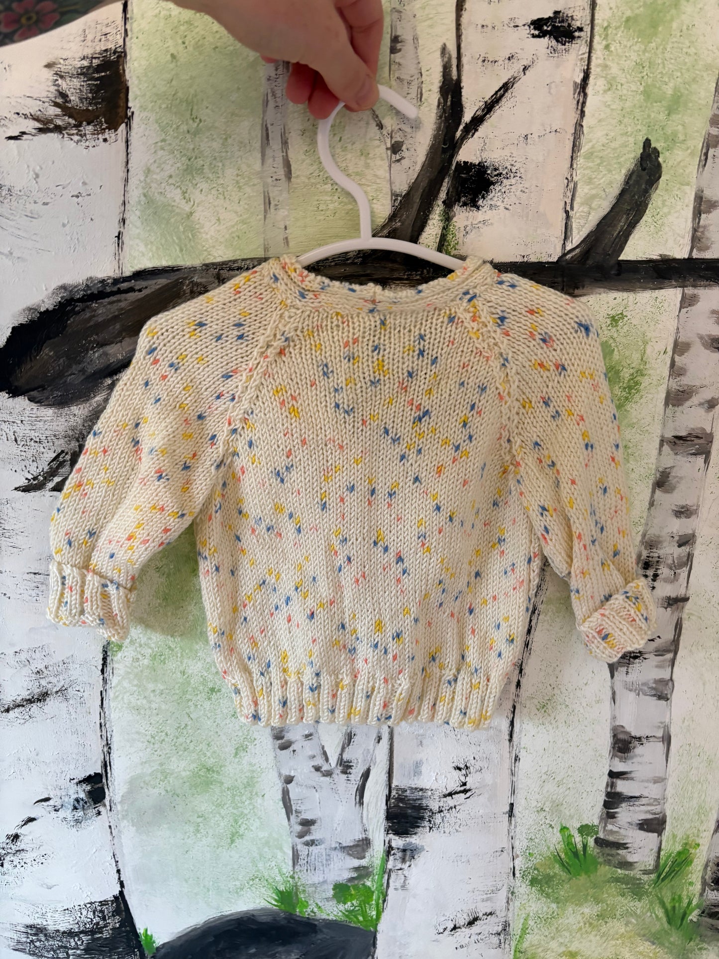 Personalised Hand Knitted 3-6 Months Cardigans