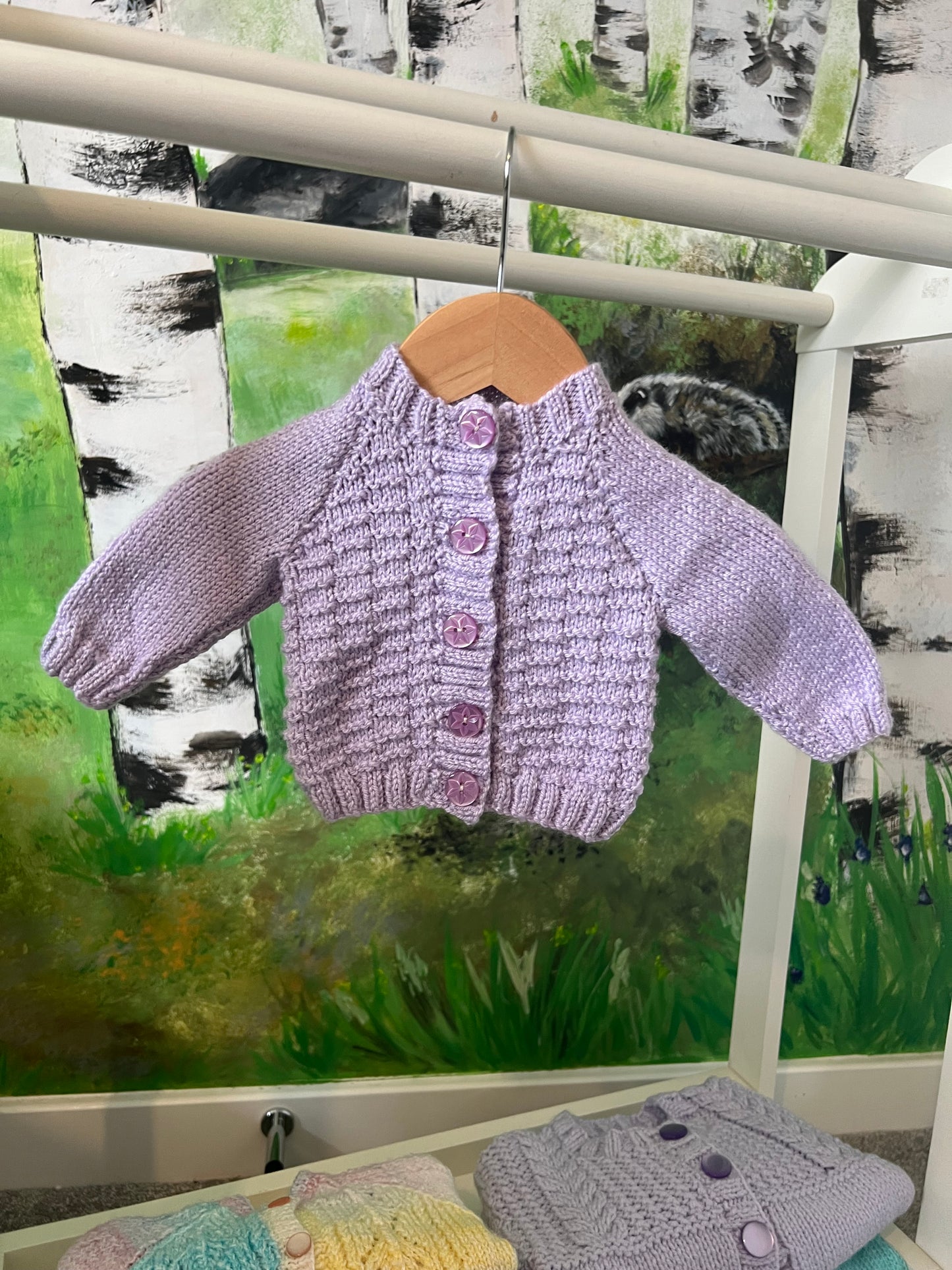 Personalised Hand Knitted Newborn Cardigans