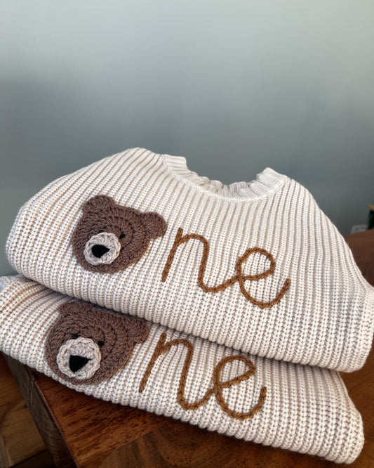One Bear Birthday Jumper