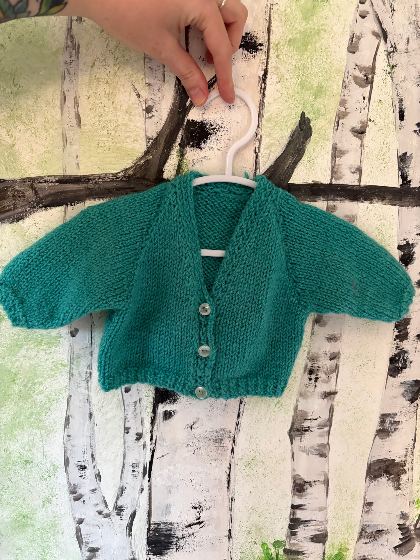 Personalised Hand Knitted Newborn Cardigans