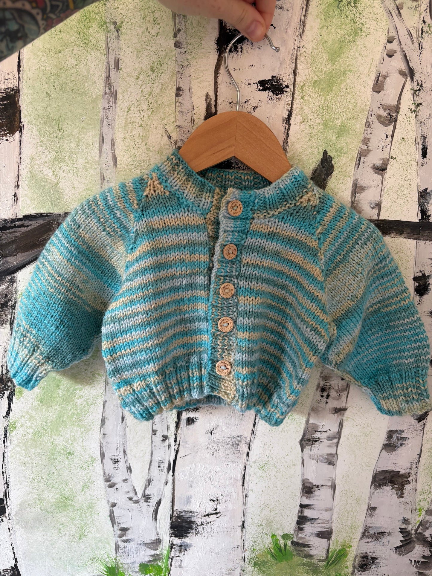 Personalised 9-12 Months Hand Knitted Cardigans
