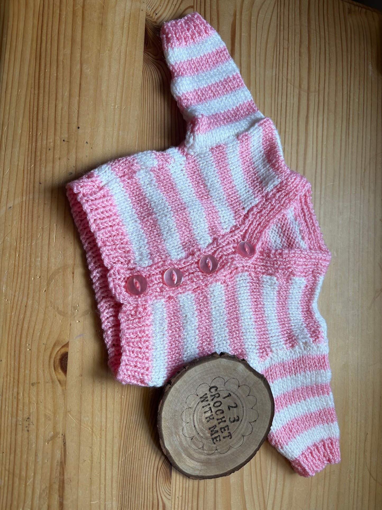 Personalised Hand Knitted Newborn Cardigans
