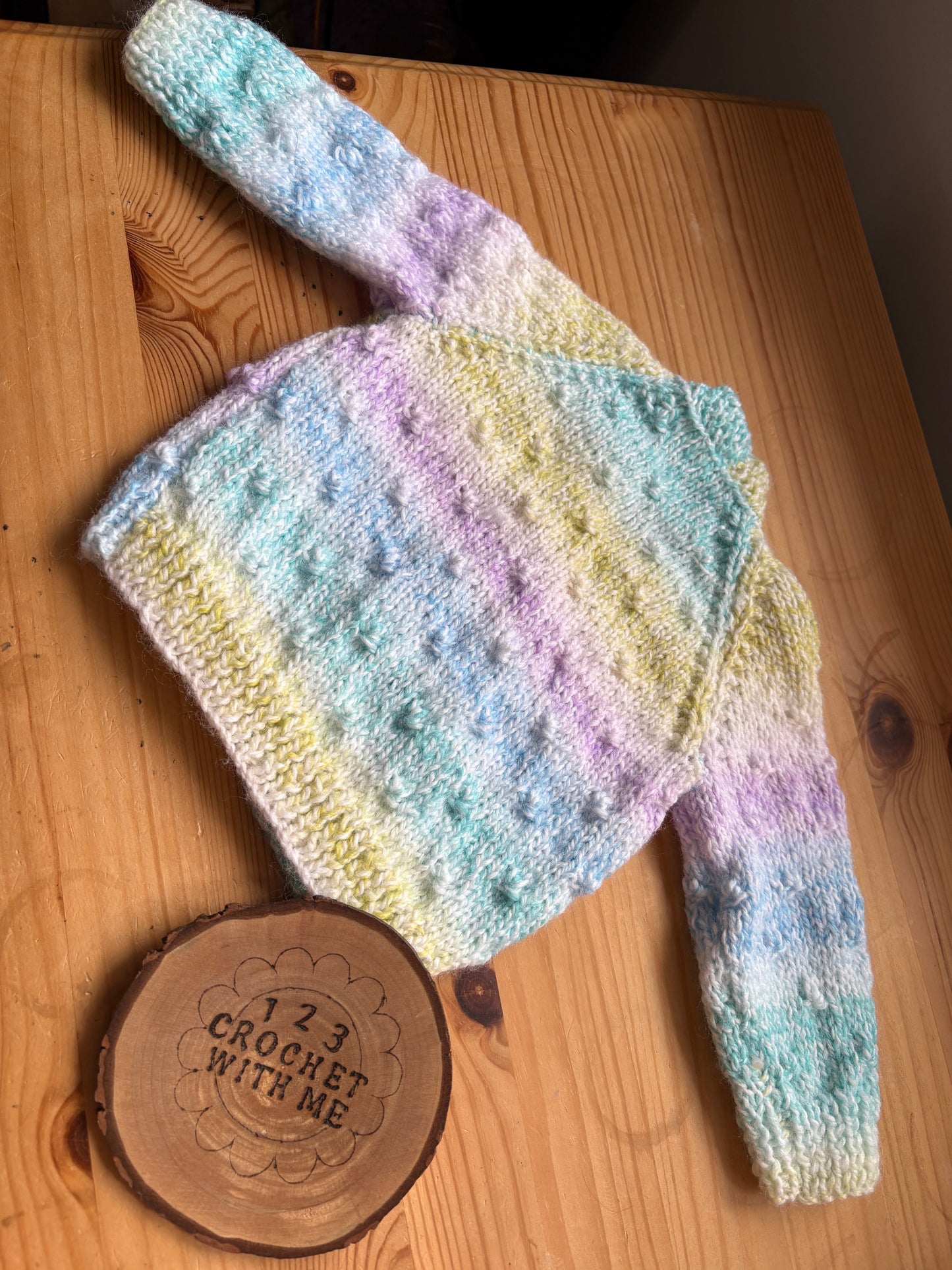 Personalised Hand Knitted 3-6 Months Cardigans