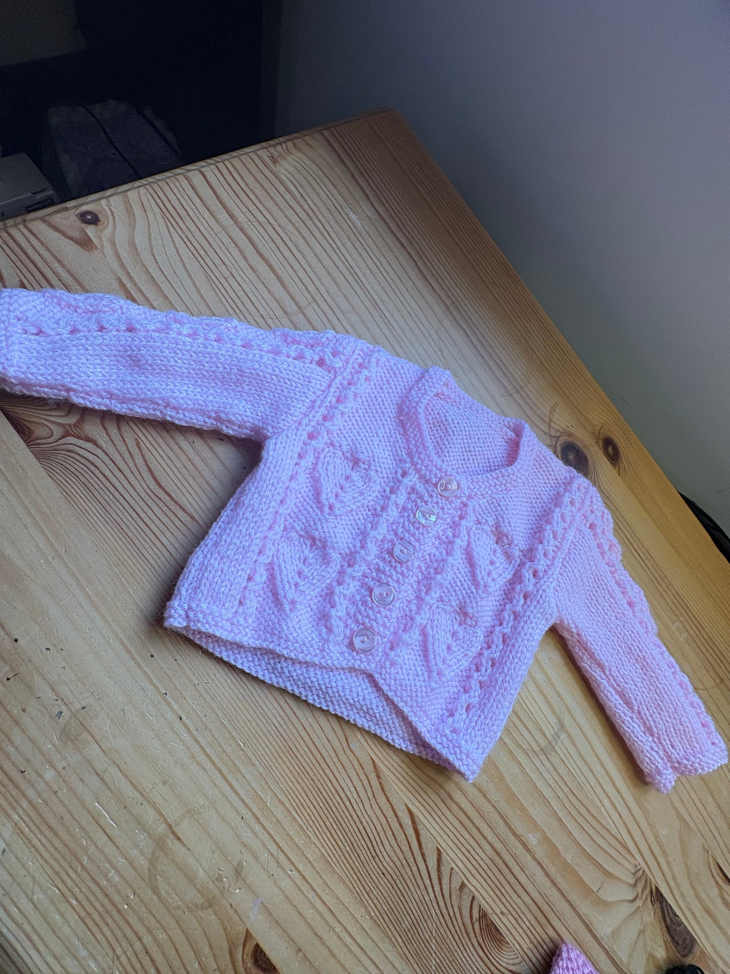 Personalised Hand Knitted 0-3 Months Cardigans
