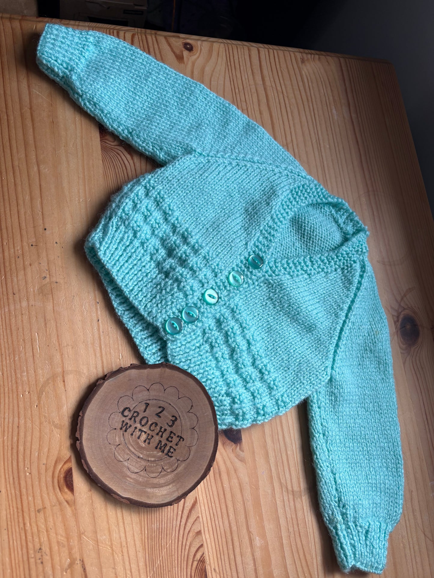 Personalised 6-9 Months Hand Knitted Cardigans