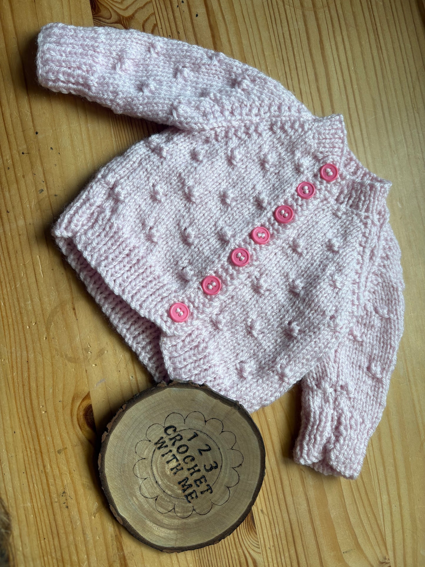 Personalised Hand Knitted Newborn Cardigans
