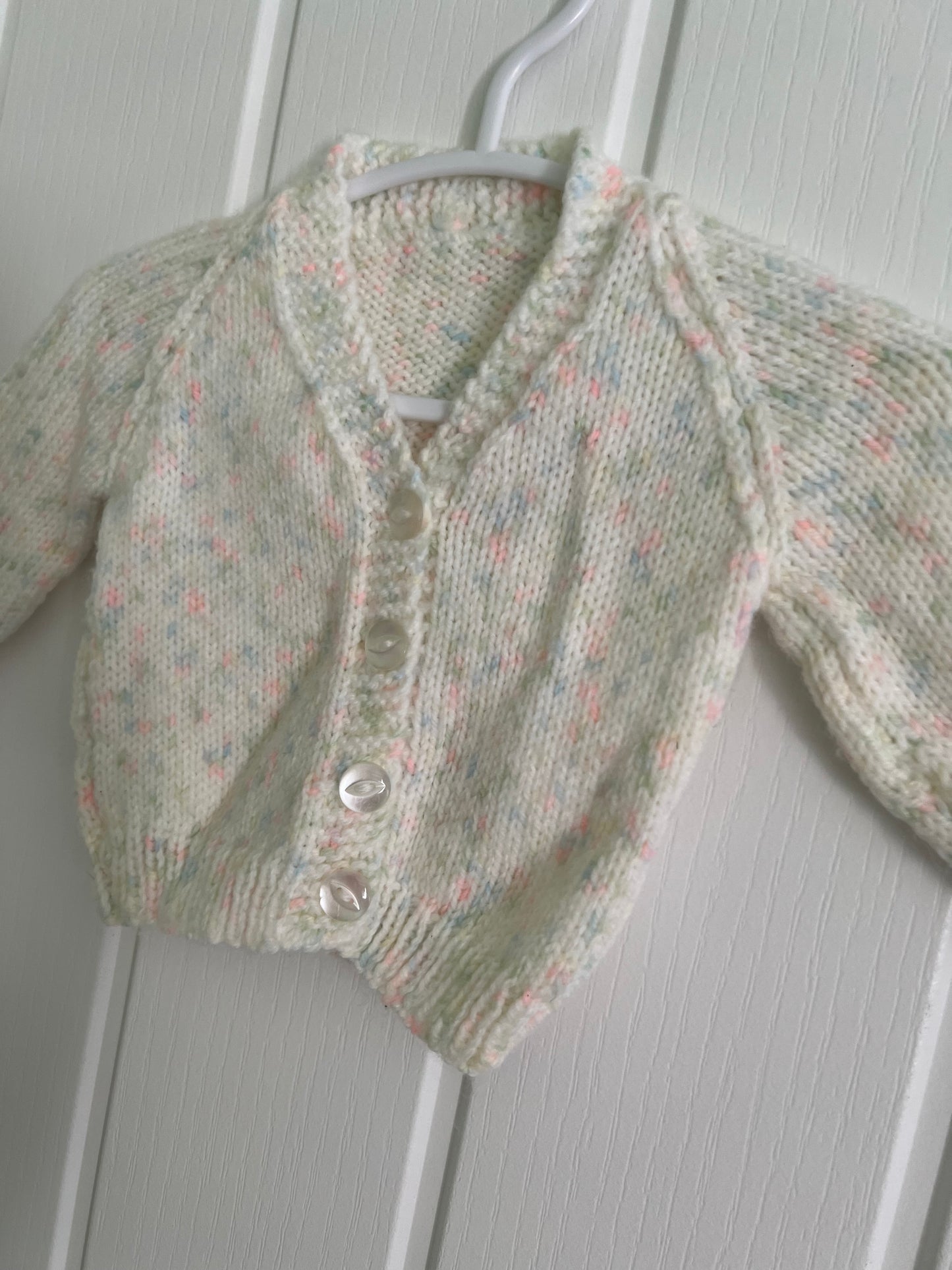 Personalised Hand Knitted Newborn Cardigans