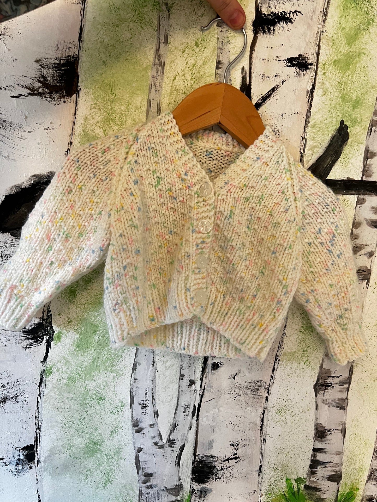 Personalised Hand Knitted 3-6 Months Cardigans