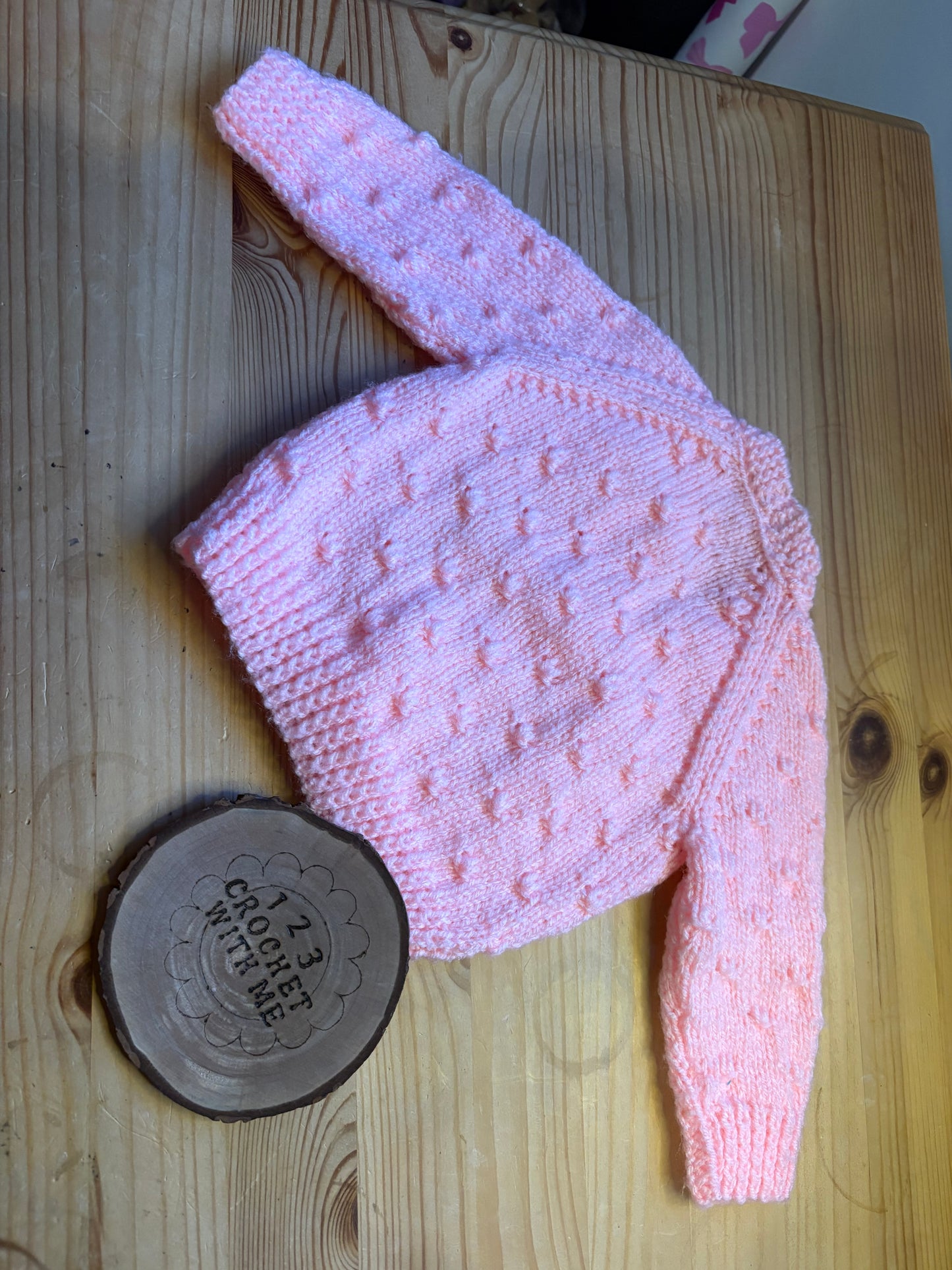 Personalised Hand Knitted 3-6 Months Cardigans