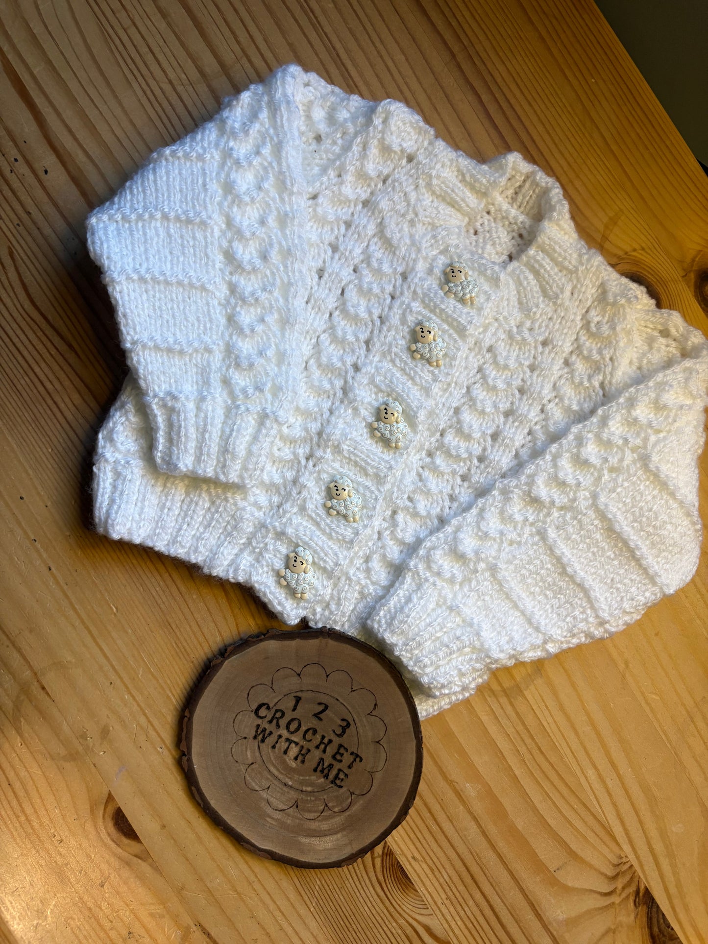 Personalised 6-9 Months Hand Knitted Cardigans