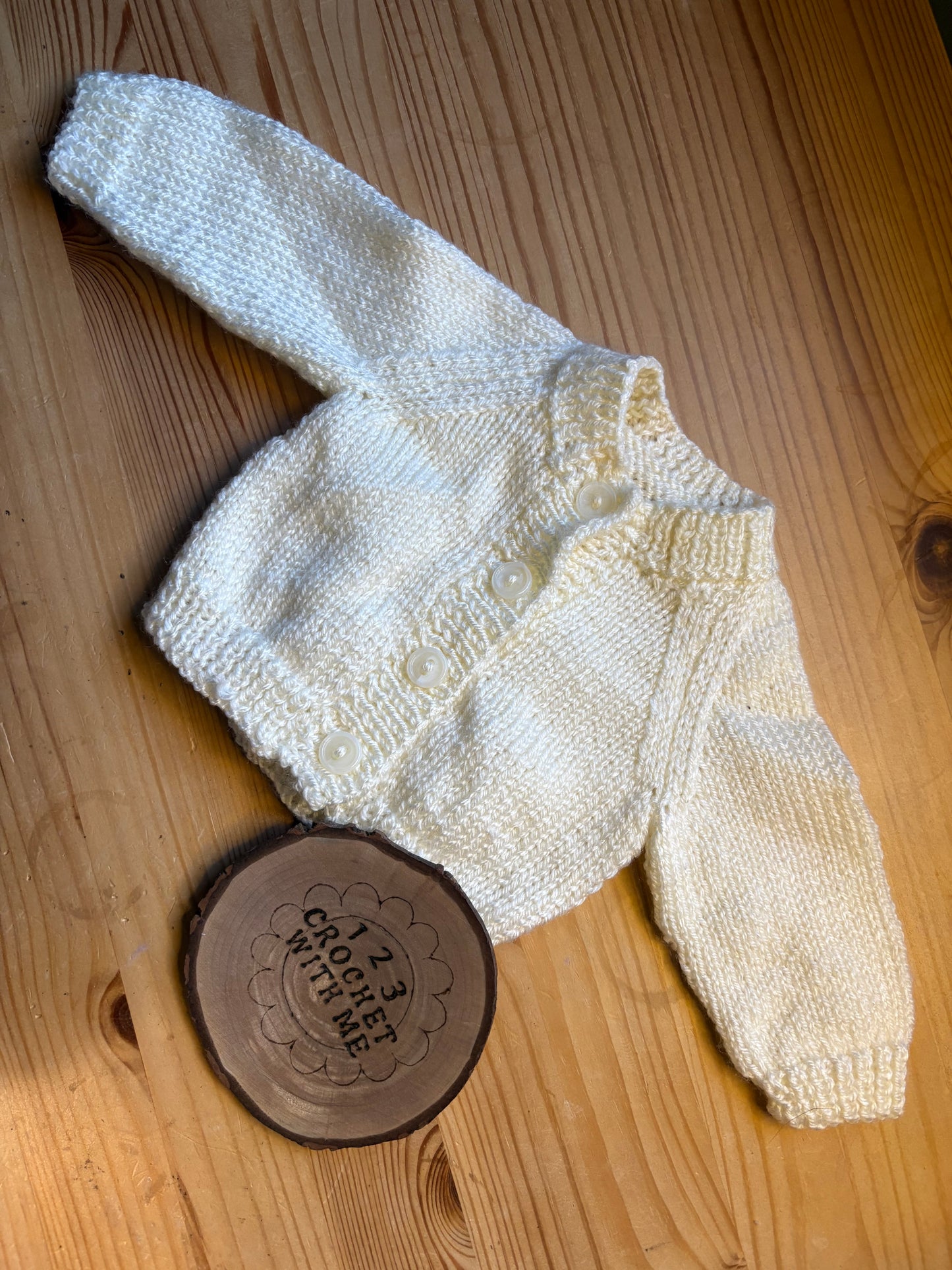 Personalised Hand Knitted Newborn Cardigans