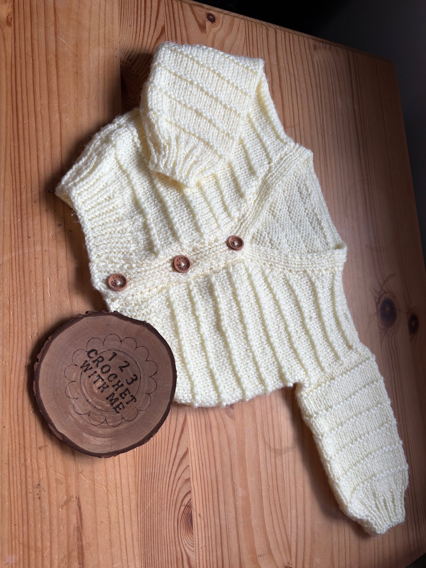 Personalised 6-9 Months Hand Knitted Cardigans