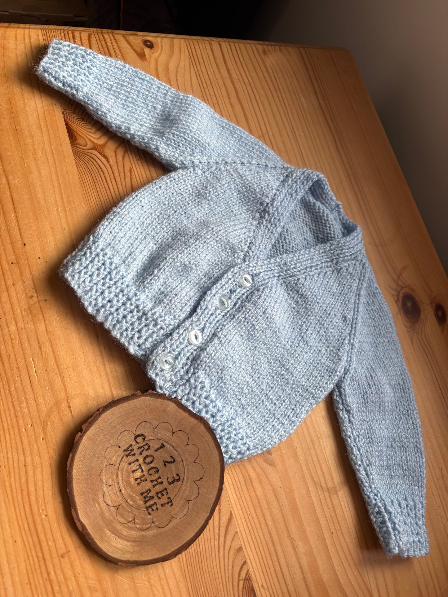 Personalised Hand Knitted 0-3 Months Cardigans