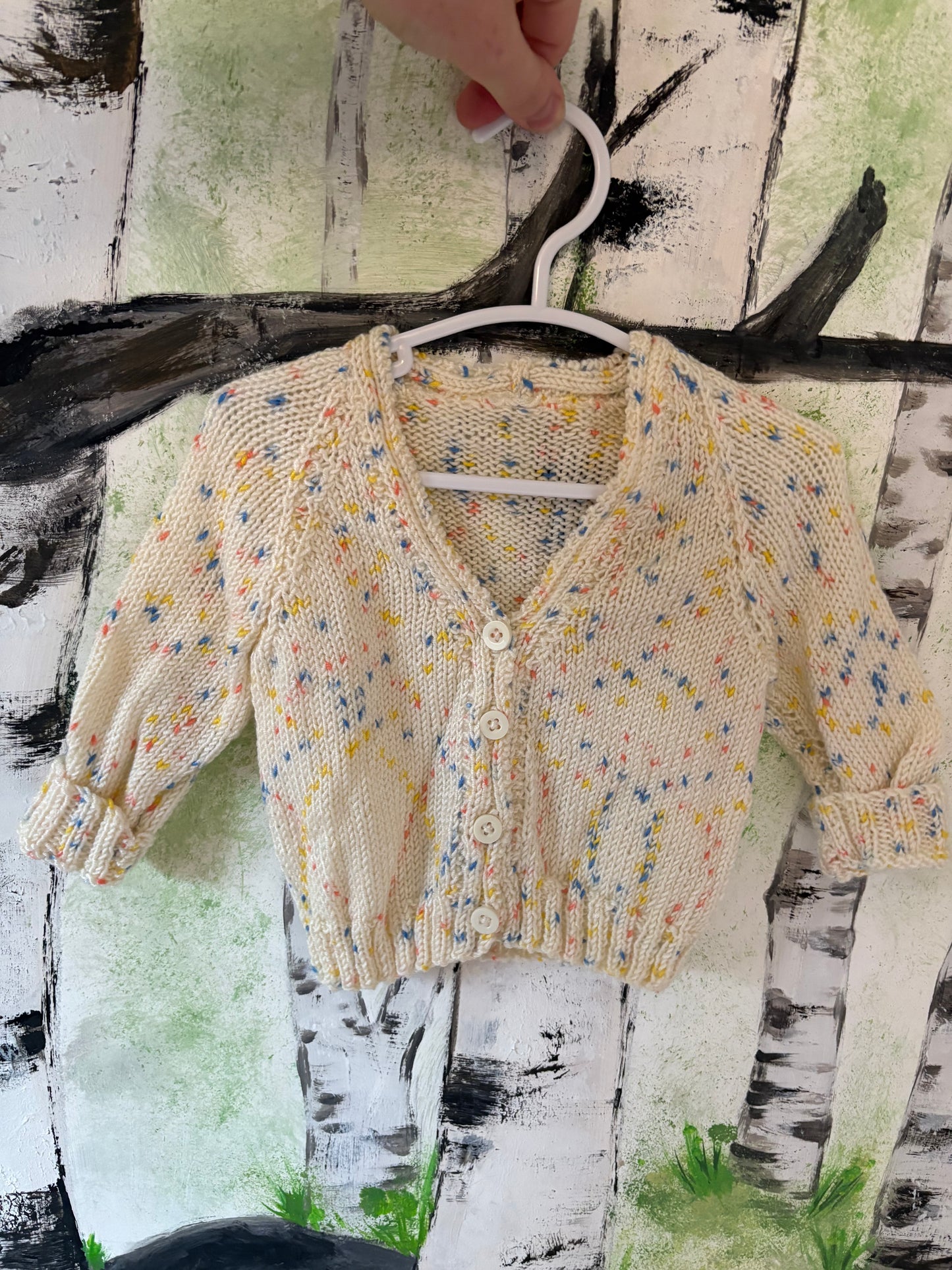Personalised Hand Knitted 3-6 Months Cardigans