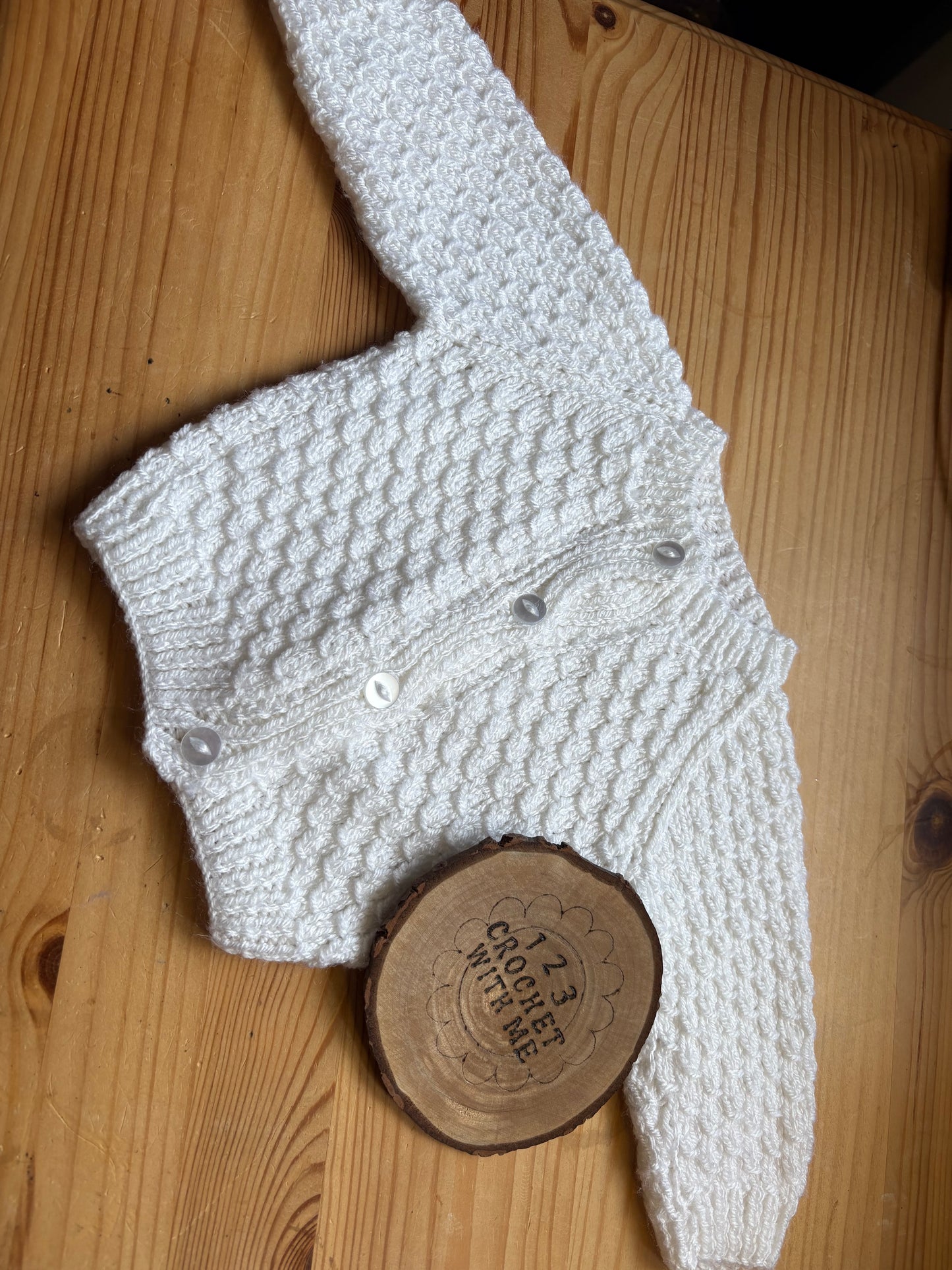 Personalised Hand Knitted 0-3 Months Cardigans