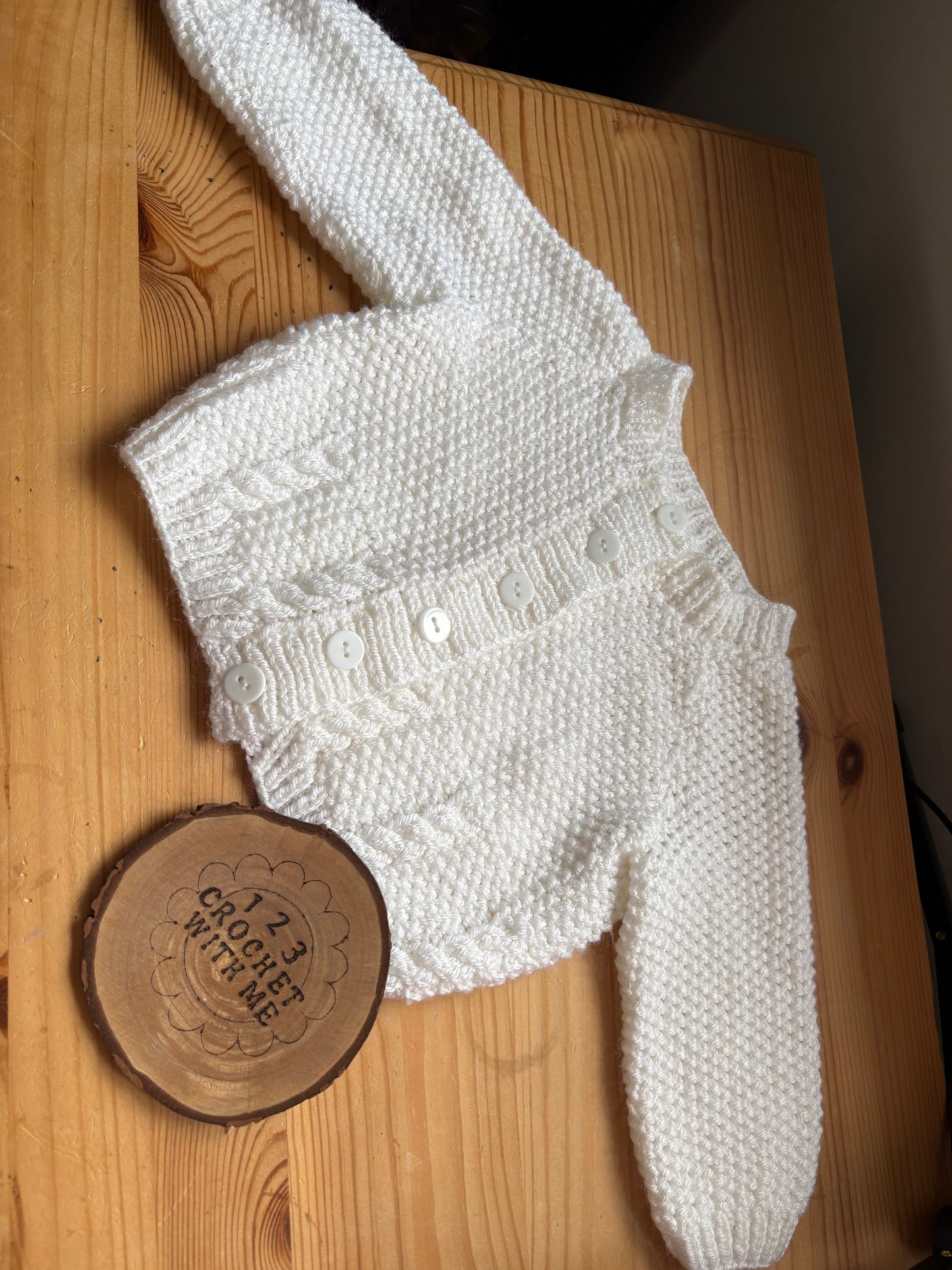 Personalised 6-9 Months Hand Knitted Cardigans