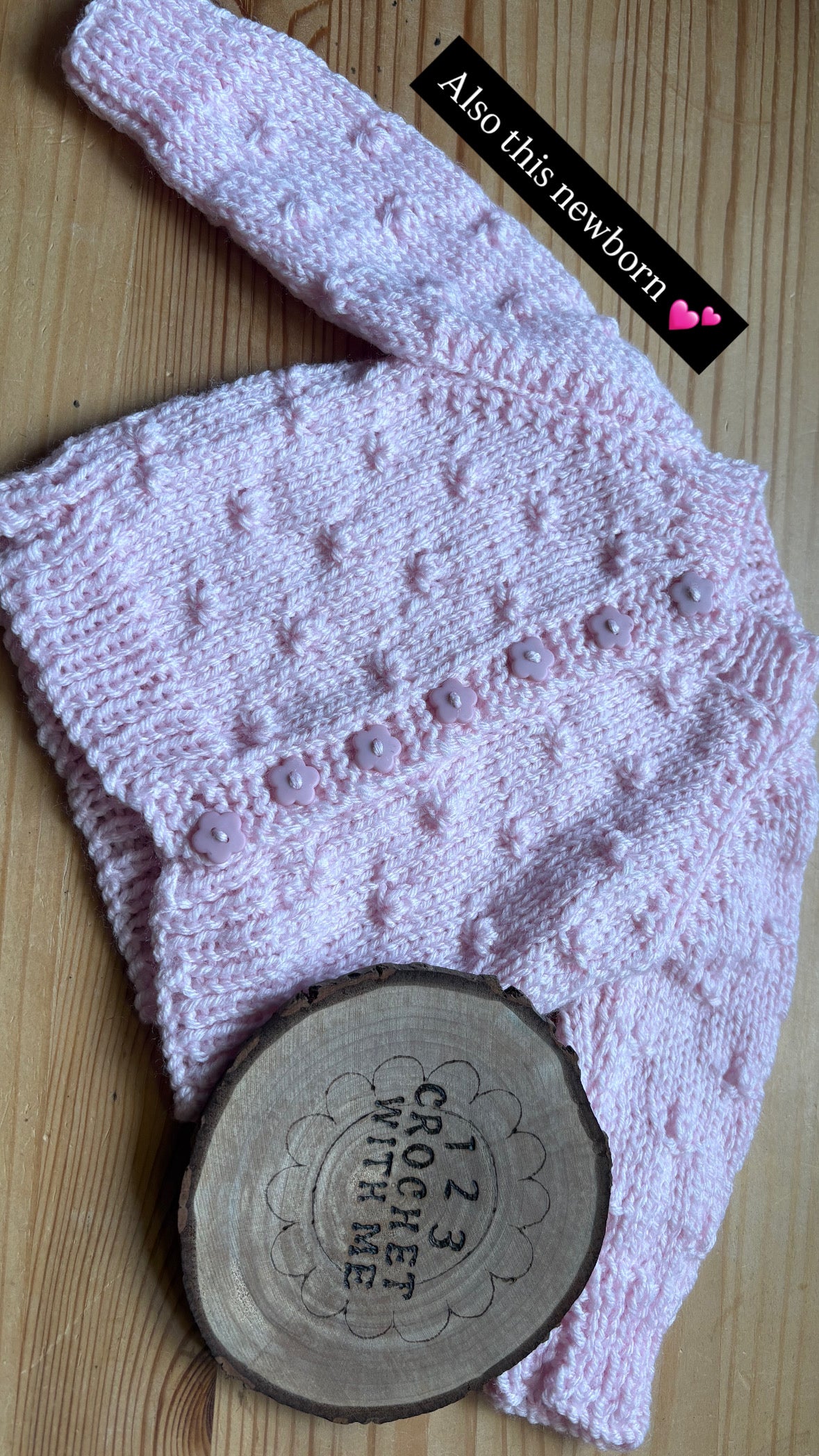 Personalised Hand Knitted Newborn Cardigans