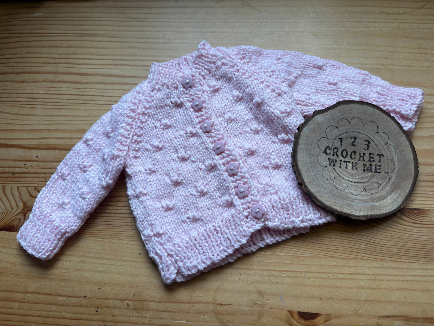 Personalised Hand Knitted Newborn Cardigans