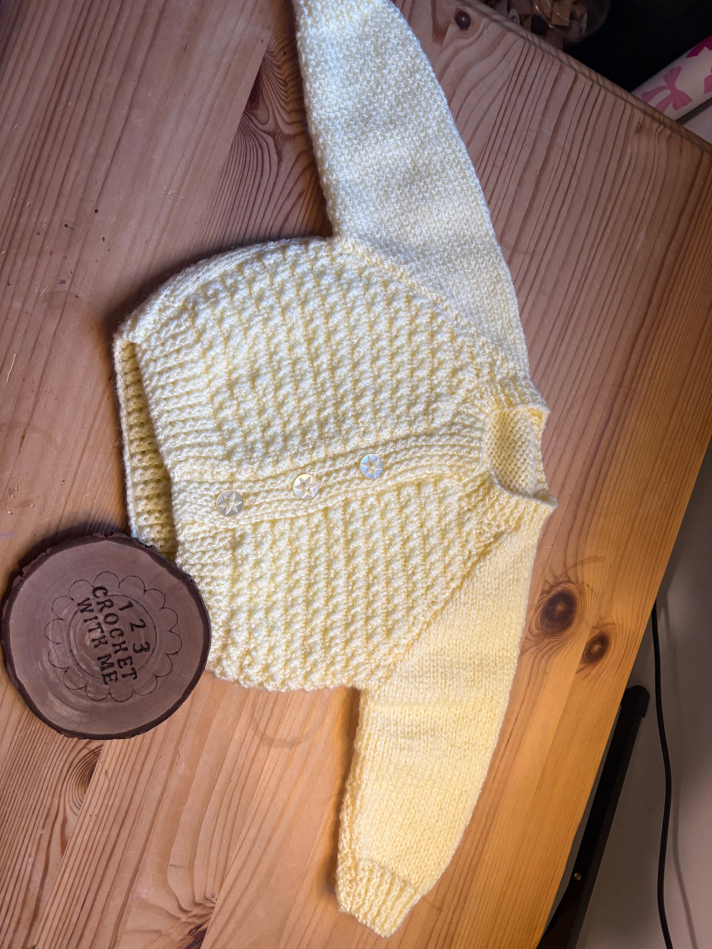 Personalised 9-12 Months Hand Knitted Cardigans