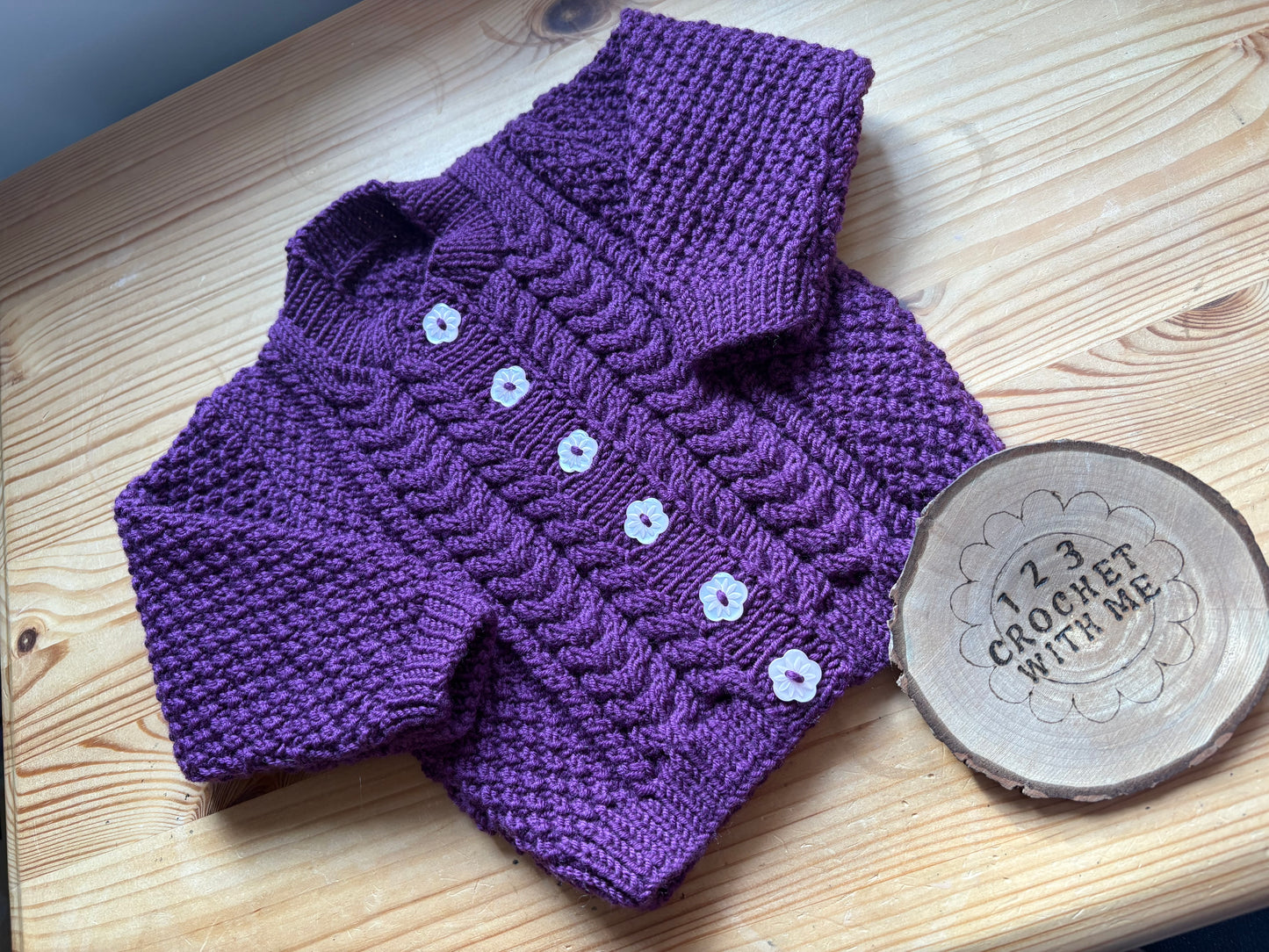 Personalised 9-12 Months Hand Knitted Cardigans
