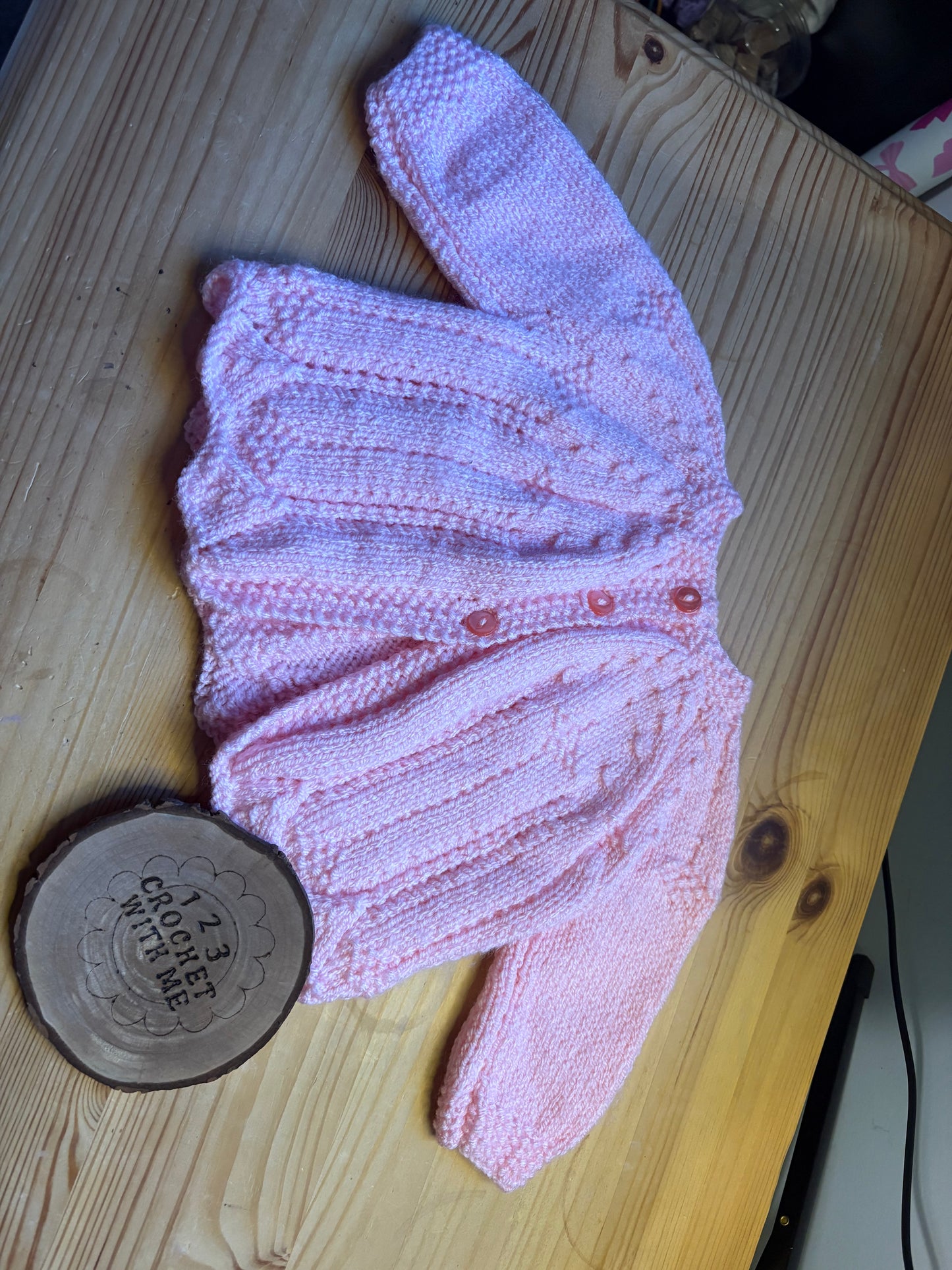 Personalised Hand Knitted 3-6 Months Cardigans