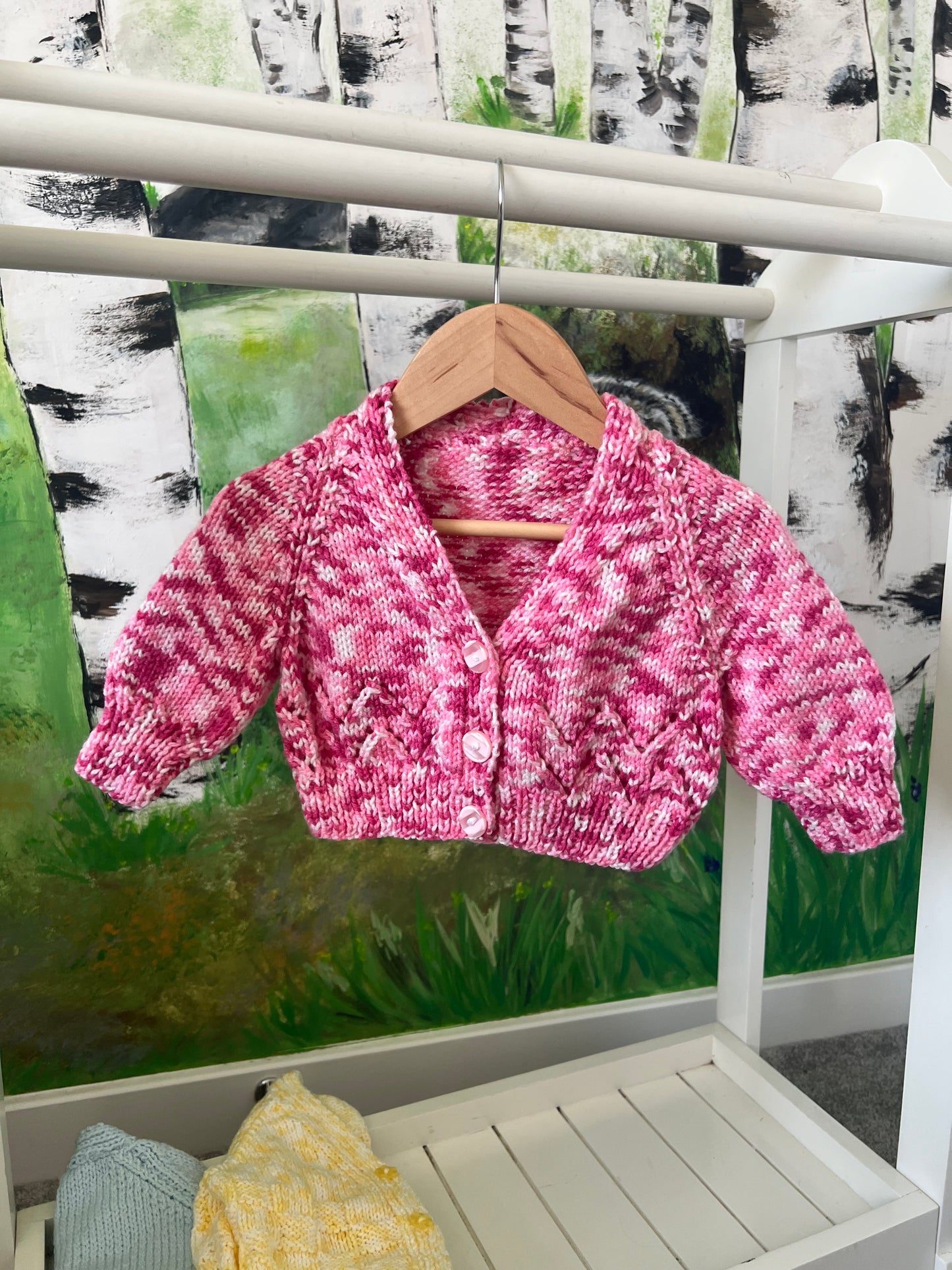Personalised Hand Knitted 3-6 Months Cardigans