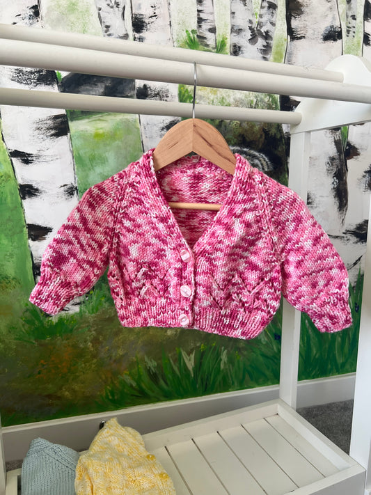 Personalised Hand Knitted 3-6 Months Cardigans