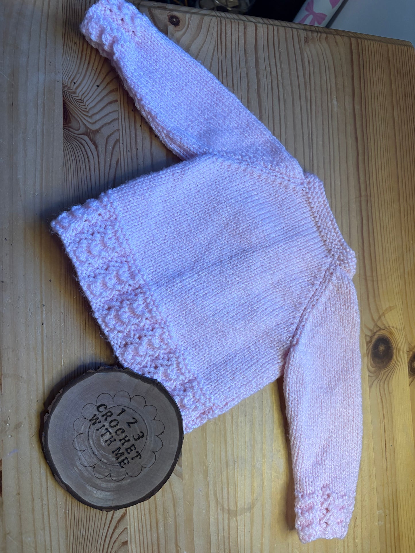 Personalised Hand Knitted 0-3 Months Cardigans