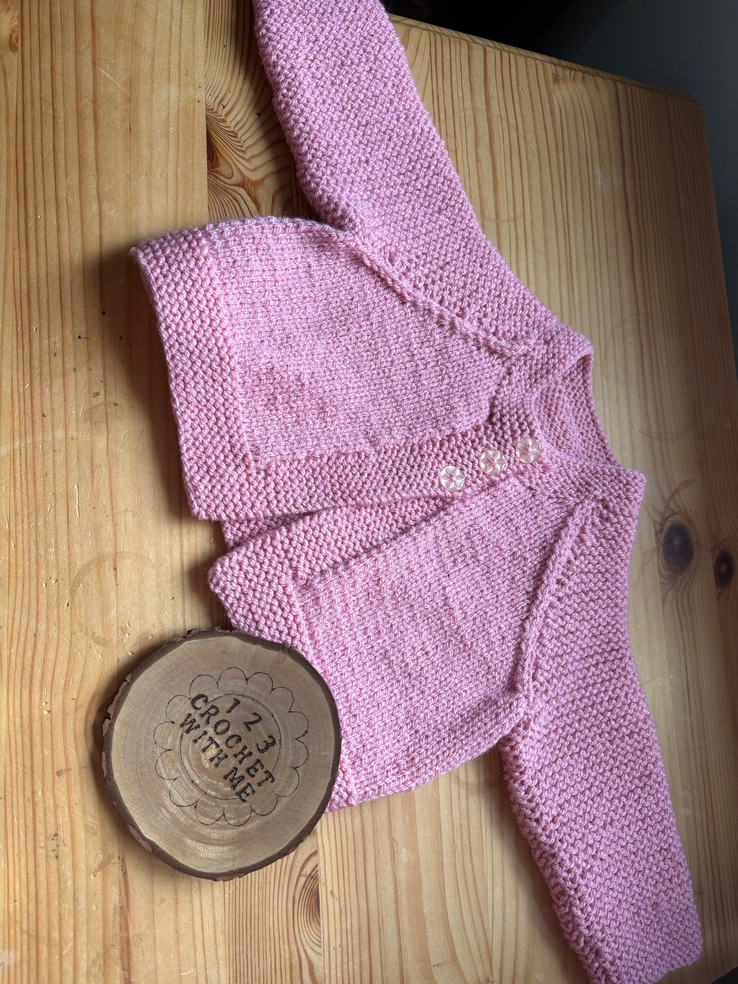 Personalised Hand Knitted 3-6 Months Cardigans