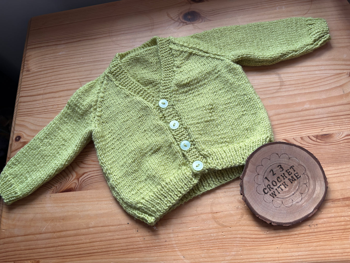 Personalised Hand Knitted 3-6 Months Cardigans