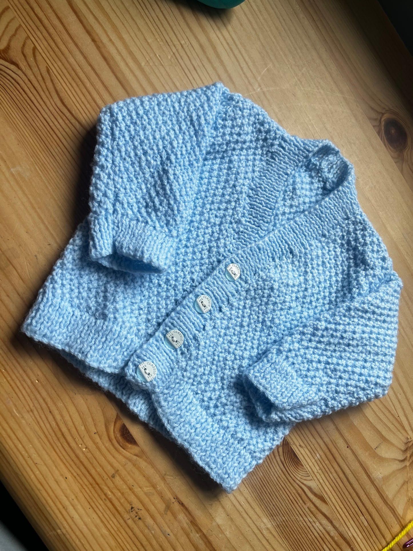 Personalised Hand Knitted 0-3 Months Cardigans