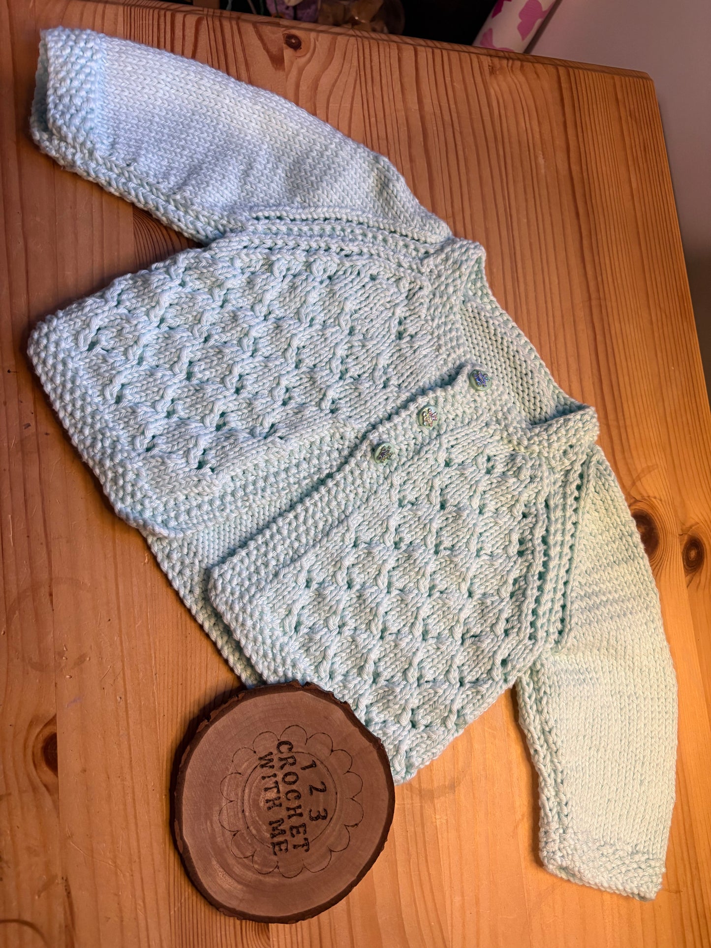 Personalised 6-9 Months Hand Knitted Cardigans