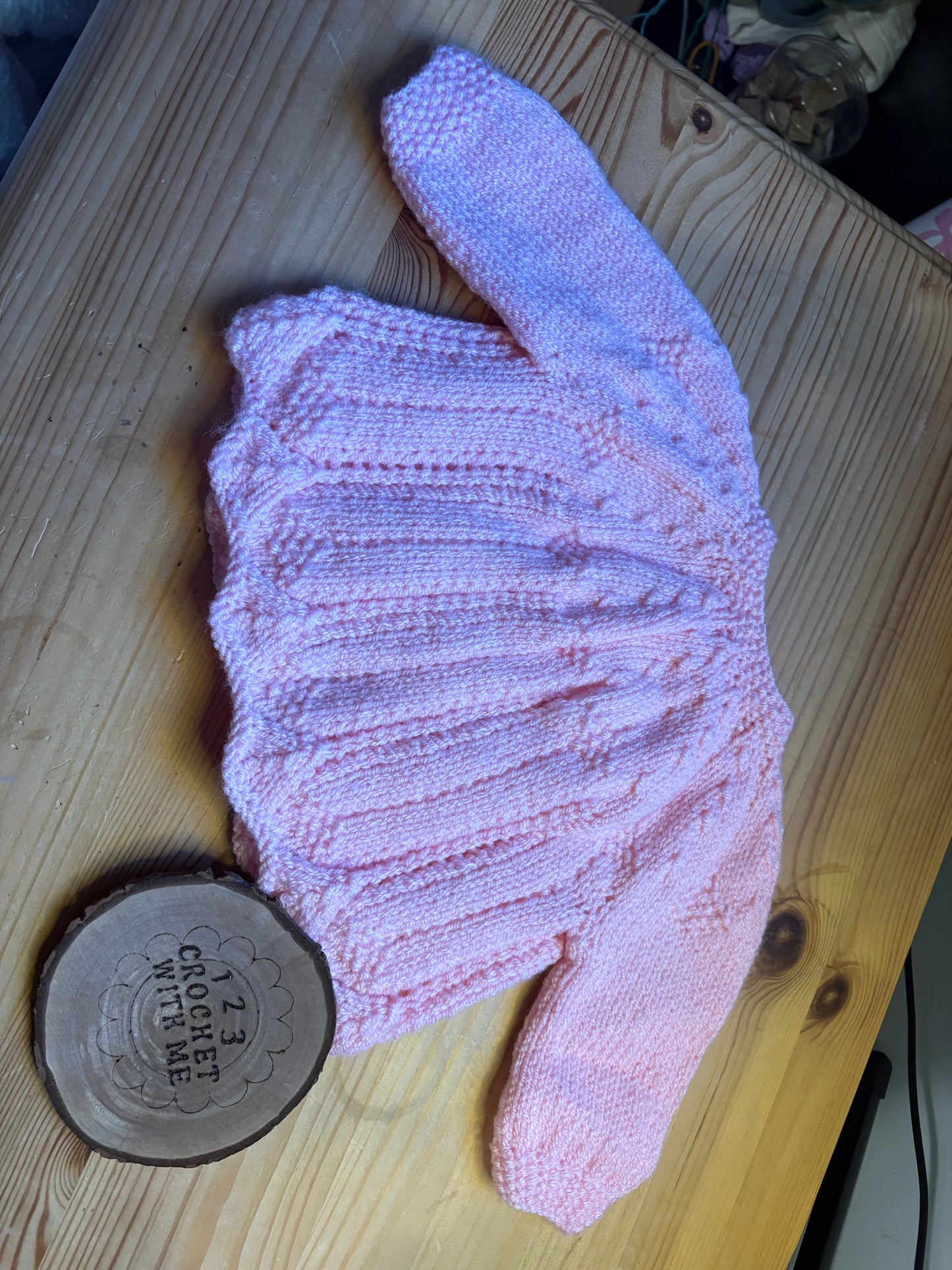 Personalised Hand Knitted 3-6 Months Cardigans