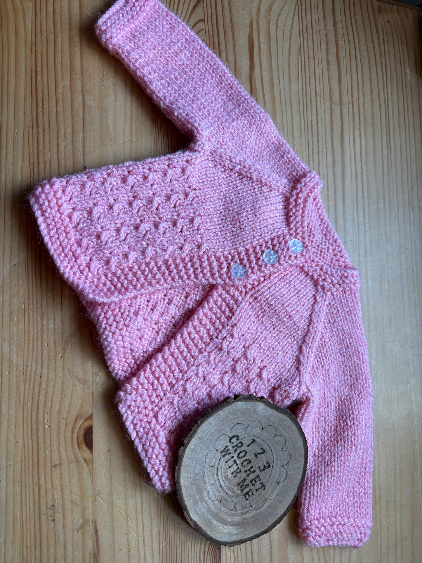 Personalised Hand Knitted Newborn Cardigans