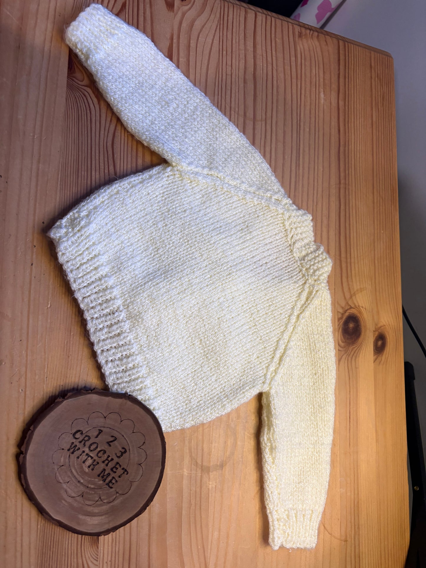 Personalised Hand Knitted 0-3 Months Cardigans