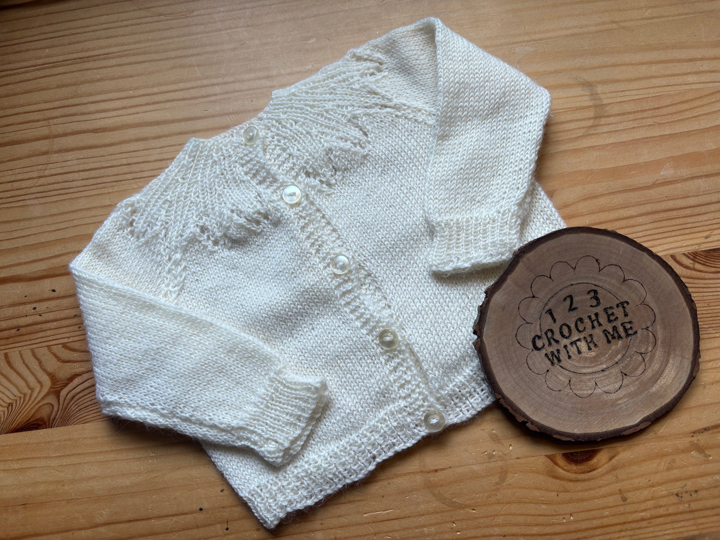 Personalised Hand Knitted Newborn Cardigans