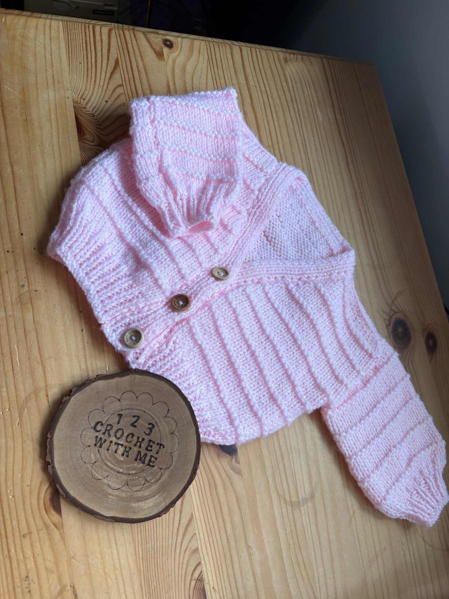 Personalised 6-9 Months Hand Knitted Cardigans