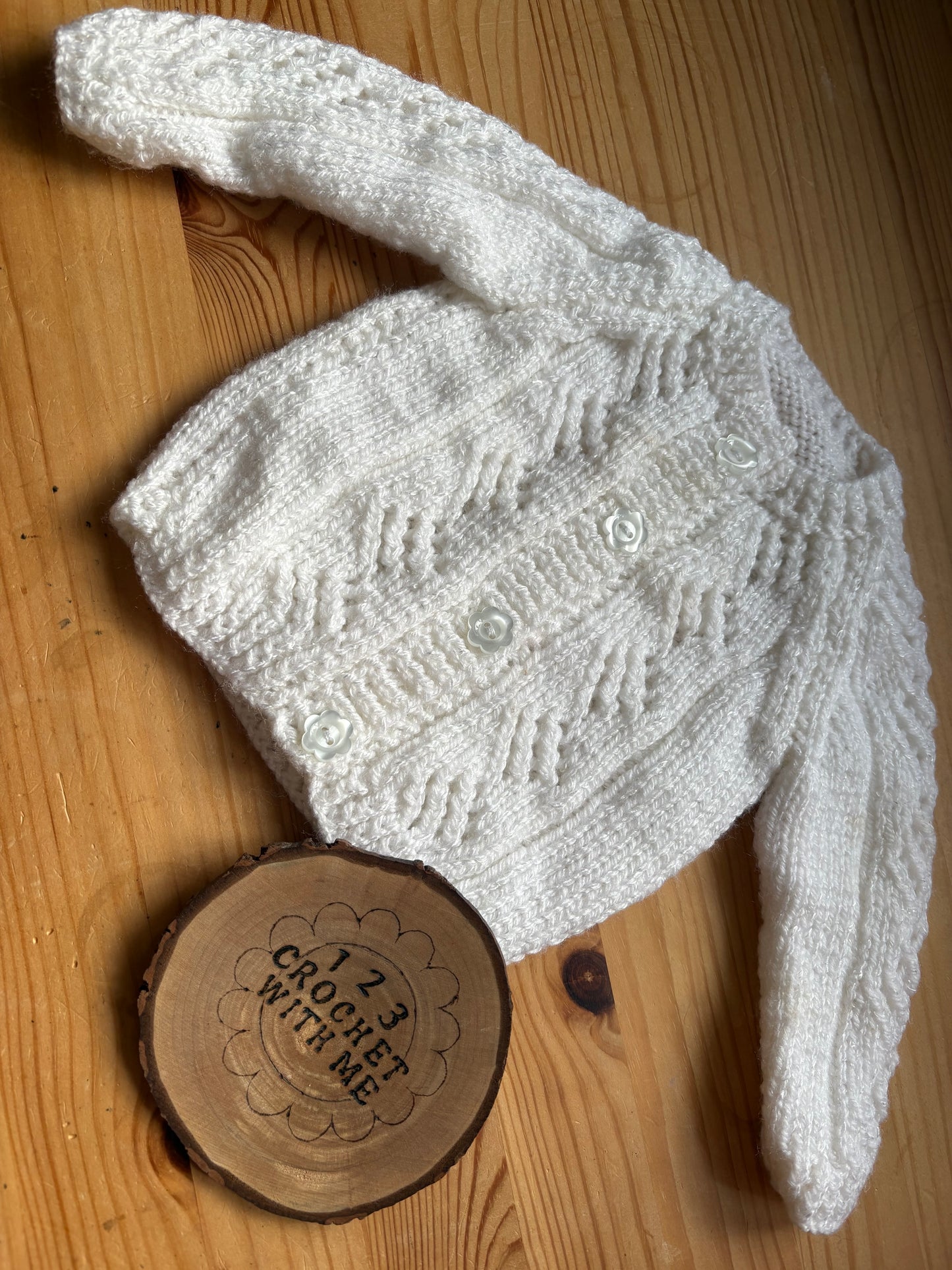 Personalised Hand Knitted Newborn Cardigans